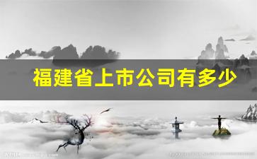 福建省上市公司有多少家(福建省 上市公司)_https://www.shshucaipeisong.com_上交所_第1张