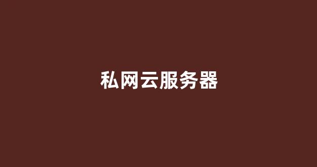 私网云服务器(私网云服务器是什么)-百变无痕