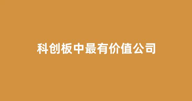 科创板中最有价值公司(2021科创板最具投资价值企业)_https://www.gzyhshgzzx.com_上期能源_第1张