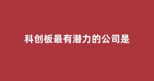 科创板最有潜力的公司是(科创板中最具潜力的股票)_https://www.dongshengweixin.com_深交所_第1张