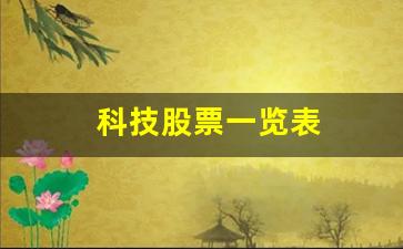 科技股票一览表(科技板块龙头股一览表)_https://www.wanyuyiyao.com_创业板_第1张