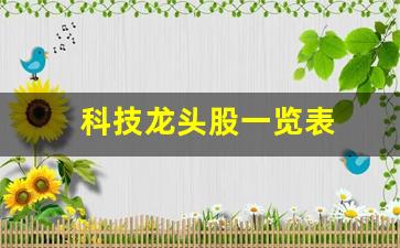 科技龙头股一览表(科技龙头股一览表2023)_https://www.taocizhiliang.com_设计报价_第1张