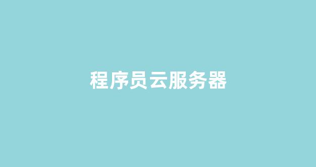 程序员云服务器(程序员云服务器配置要求)-百变无痕