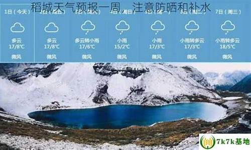 稻城一周天气预报_稻城一周天气预报30天