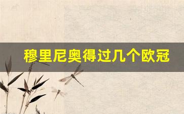 穆里尼奥得过几次欧冠冠军-穆里尼奥得过几个欧冠冠军