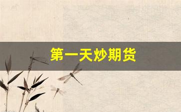 第一天炒期货(期货第一天跌停第二天会怎么样)_https://www.gfdzclz.com_创业板_第1张