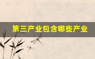 第三产业包含哪些产业类型(第三产业总的来说包括哪些行业)_https://www.jnskb.com_效果图_第1张