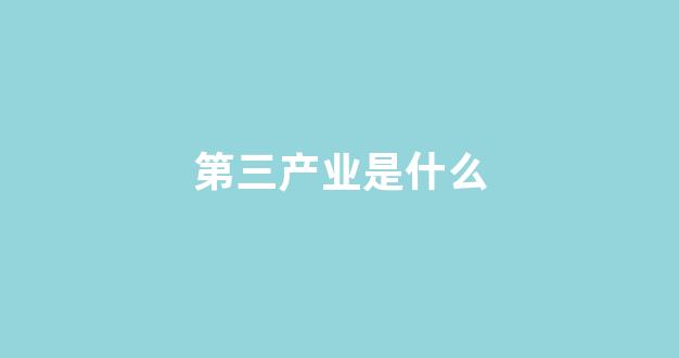 第三产业是什么(高中地理第一产业第二产业第三产业是什么)_https://www.hn-life.com_上交所_第1张