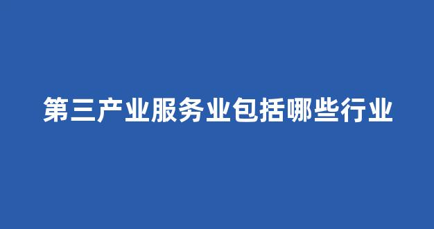 第三产业服务业包括哪些行业(第三产业服务实在太难找到了)_https://www.lclxwz.com_大商所_第1张