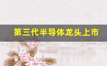 第三代半导体龙头上市企业(第三代半导体的龙头股)_https://www.gzyhshgzzx.com_广期所_第1张