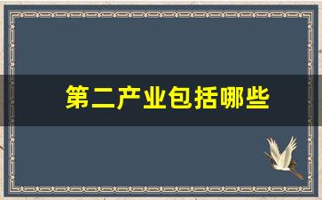 第二产业包括哪些(第二产业包括哪些具体行业)_https://www.taocizhiliang.com_效果图_第1张