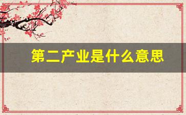 第二产业是什么意思(第二产业是指什么)_https://www.hangfeite.com_科创板_第1张