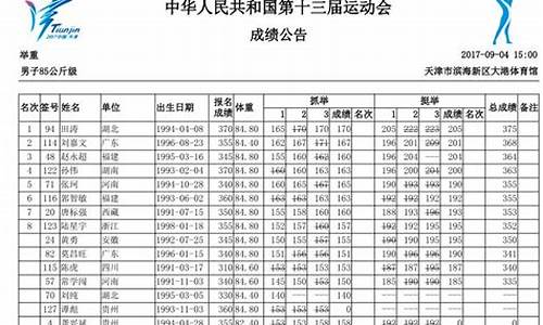 第十三届全运会成绩_第十三届全运会成绩册游泳