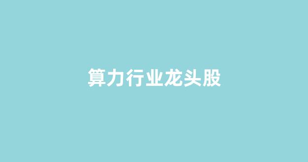 算力行业龙头股(算力行情)_https://www.hhem8.com_创业板_第1张