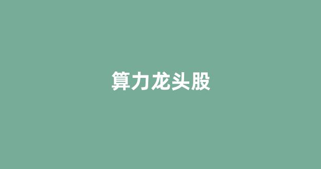 算力龙头股(算力芯片龙头股)_https://www.gen-fastener.com_上期所_第1张