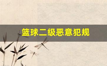 篮球二级恶意犯规-篮球二级恶意犯规怎么判罚