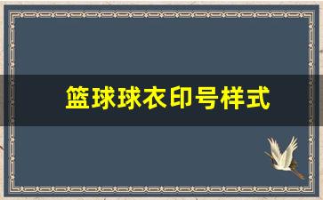 篮球球衣印号样式-篮球球衣印什么字母
