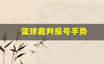 篮球裁判报号手势-篮球裁判报号手势图解16-20
