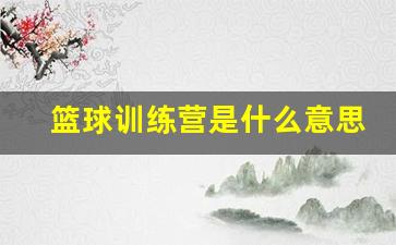 篮球训练营是什么意思-篮球训练营真的有用