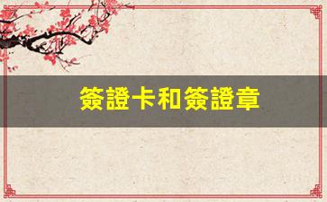 簽證卡和簽證章(簽證蓋的是什么章)