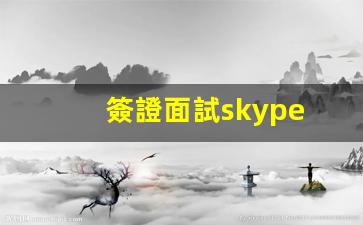 簽證面試skype(簽證面試必須用英語嗎)