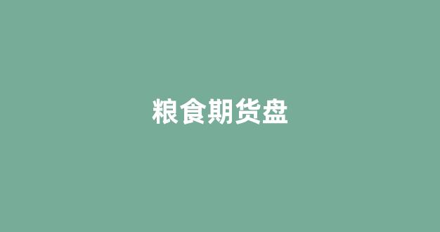 粮食期货盘(粮食期货实盘操作实验报告2)_https://www.fzdzcxj.com_创业板_第1张