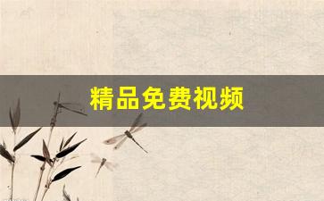 精品免费视频(最好看的视频免费下载)