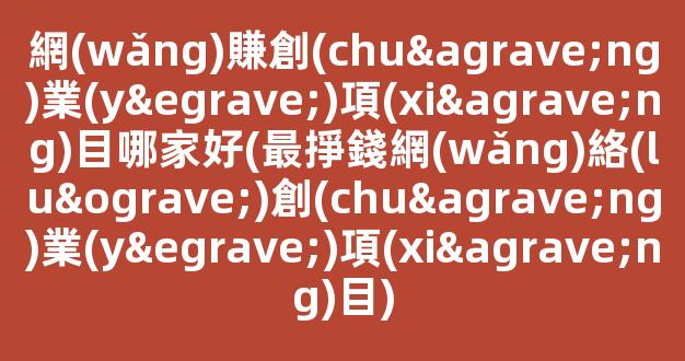 網(wǎng)賺創(chuàng)業(yè)項(xiàng)目哪家好(最掙錢網(wǎng)絡(luò)創(chuàng)業(yè)項(xiàng)目) - 嚴(yán)選資源大全