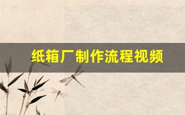 纸箱厂制作流程视频(纸箱厂制作视频教程)_https://www.wanyuyiyao.com_上交所_第1张