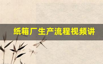 纸箱厂生产流程视频讲解(纸箱厂生产流程视频讲解大全)_https://www.wanyuyiyao.com_创业板_第1张