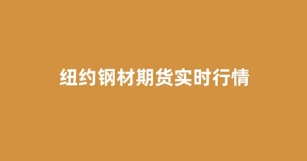 纽约钢材期货实时行情(纽约镍期货实时行情最新)_https://www.senxinmaoyi.com_物流查询_第1张