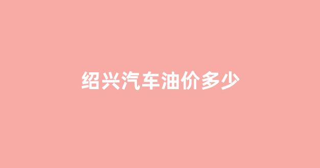 绍兴汽车油价多少_绍兴最新油价