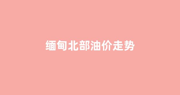 缅甸北部油价走势图表_缅甸北部油价走势