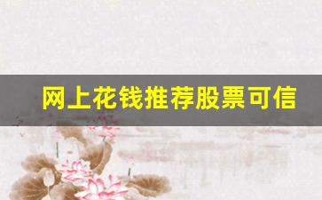 网上花钱推荐股票可信吗(网上有人推荐股票可信不)_https://www.luoxuangg888.com_深交所_第1张