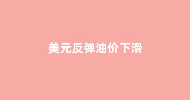美元反弹油价下滑_美元反弹油价下滑原因