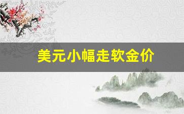 美元黄金实时走势图美元金价k线_美元小幅走软金价