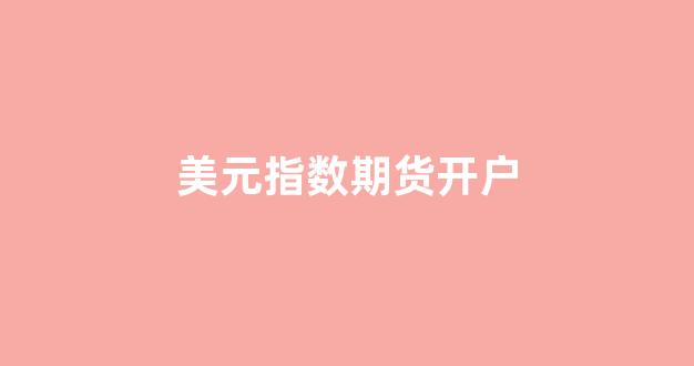 美元指数期货开户(美元股指期货)_https://www.xzdzcjn.com_北交所_第1张