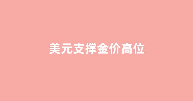 美元支撑金价高位_美元价格上涨 黄金价格下跌
