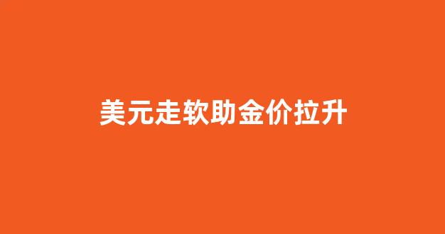 美元走软助金价拉升_美元走软助金价拉升是真的吗