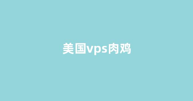 美国vps肉鸡(国外肉鸡)-百变无痕