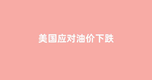 美国应对油价下跌_美国对油价影响