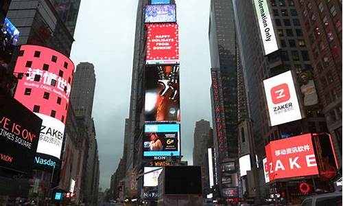 纽约时代广场大屏幕广告视频素材免费