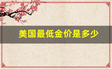 美国最低金价是多少_美国黄金首饰多少钱一克
