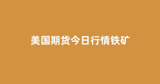 美国期货今日行情铁矿(美国铁矿石期货走势)_https://www.rzcpcj.com_天猫运营_第1张