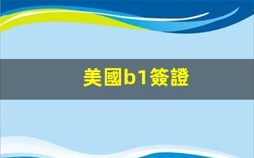 美國b1簽證(美國b1簽證能呆多久)