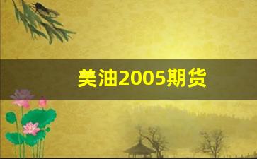 美油2005期货(美油期货实时行情金投网)_https://www.gfdzclz.com_科创板_第1张