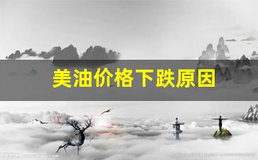 美油价格下跌原因-油价上涨美国