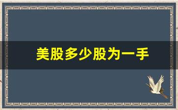 美股多少股为一手(美股一手等于多少股)_https://www.shshucaipeisong.com_北交所_第1张