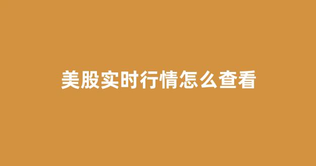 美股实时行情怎么查看(美股实时行情怎么查看汽车配件信息)_https://www.brunchezvous.com_旅游攻略_第1张