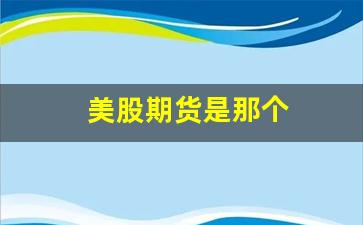 美股期货是那个(美股期货)_https://www.qldgs.com_原油期货_第1张